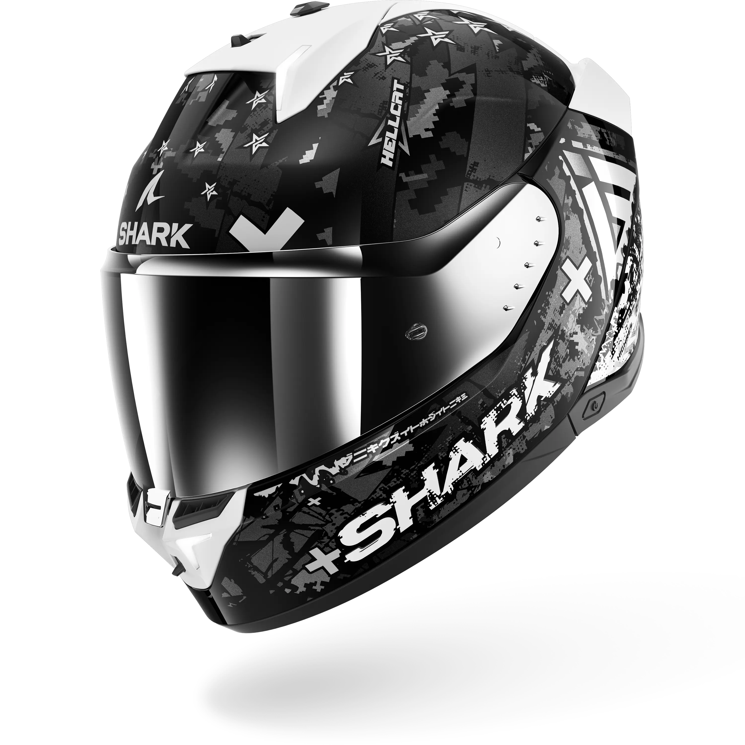 Casco integrale SKWAL i3 LED Hellcat Nero Cromato/Rosso Casco integrale SKWAL i3 LED Hellcat Nero Cromato/Rosso