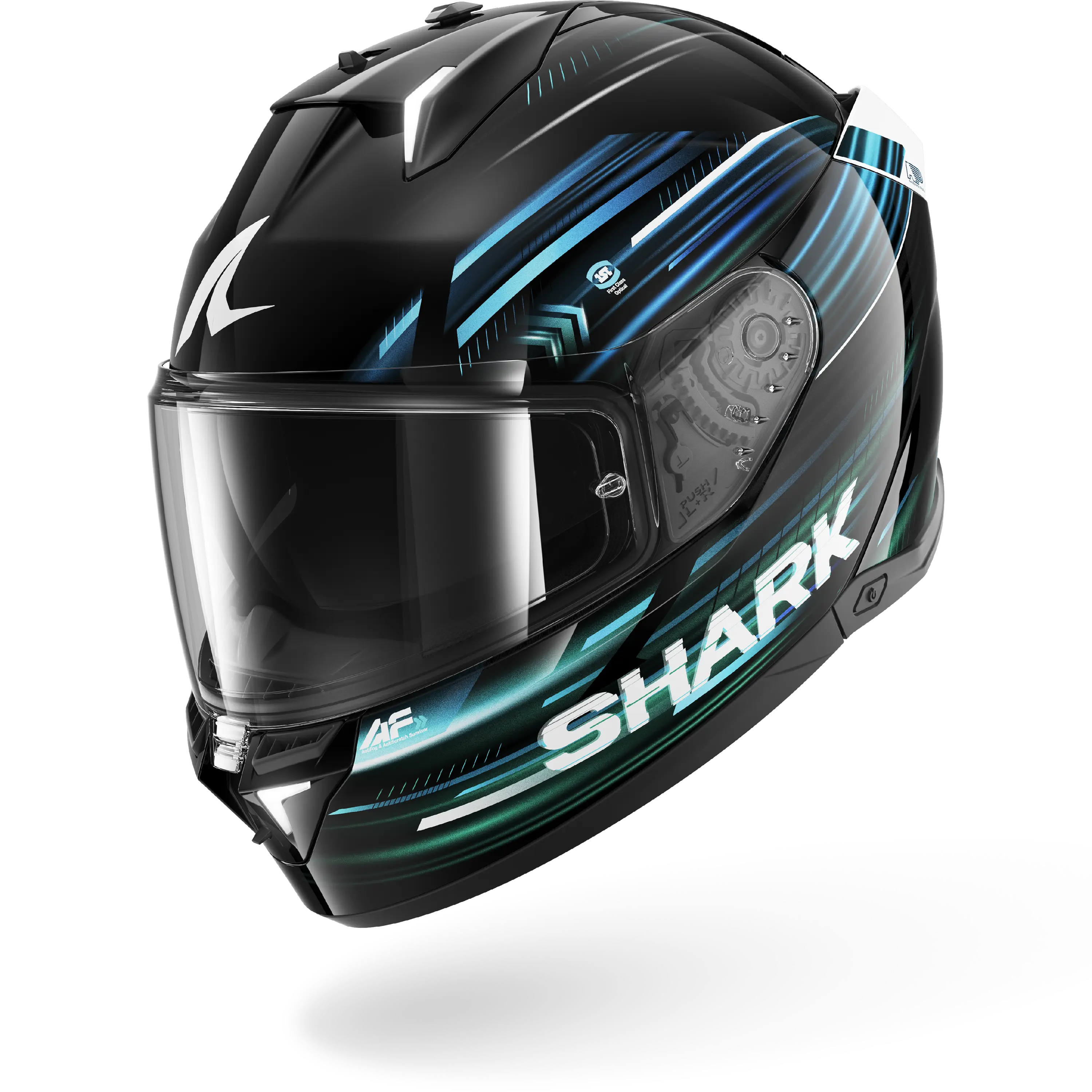 SKWAL i3 LIGHT-BLUR Black Blue Green – Shark Helmets
