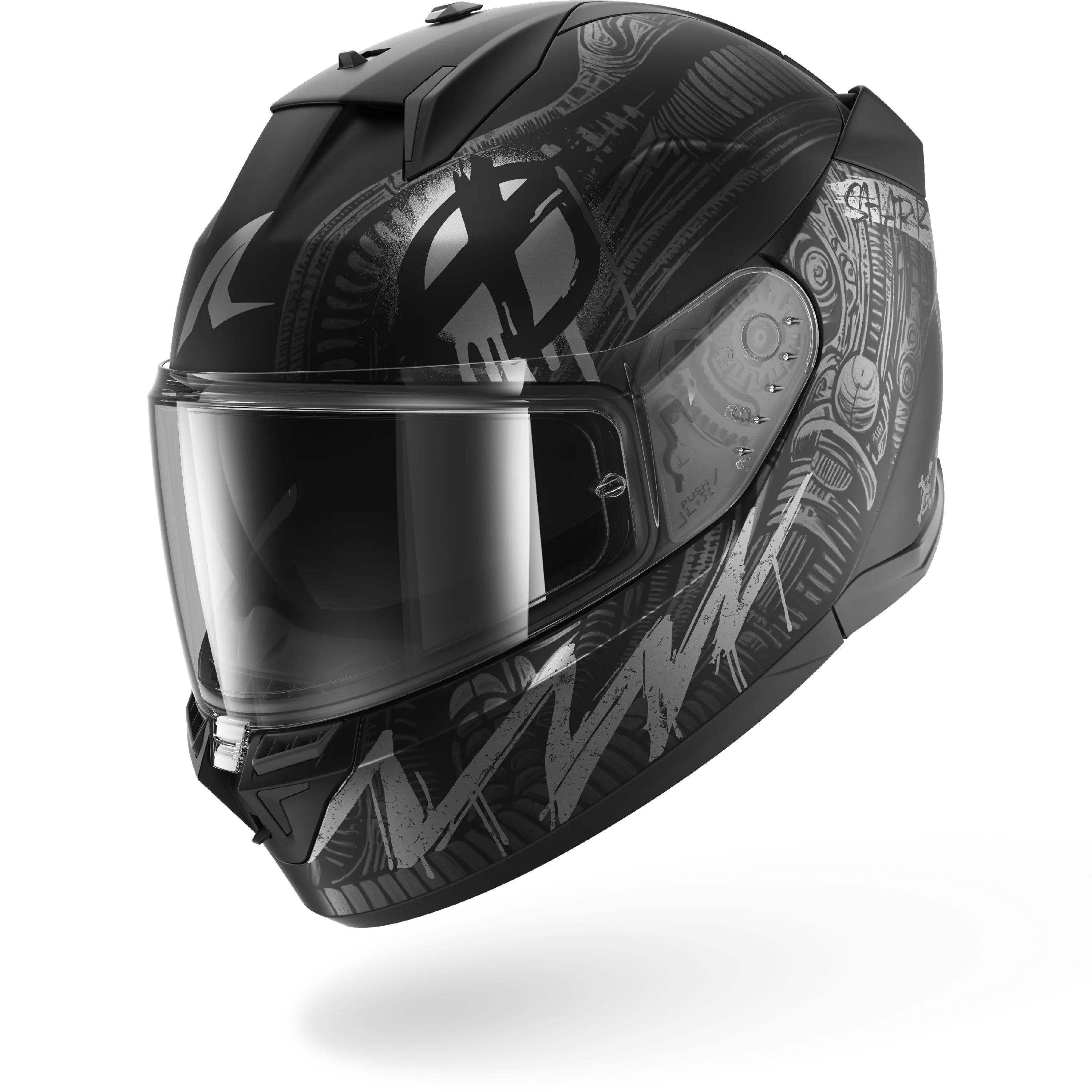D-SKWAL 3 SHIEVER Matte Black Anthracite Silver – Shark Helmets