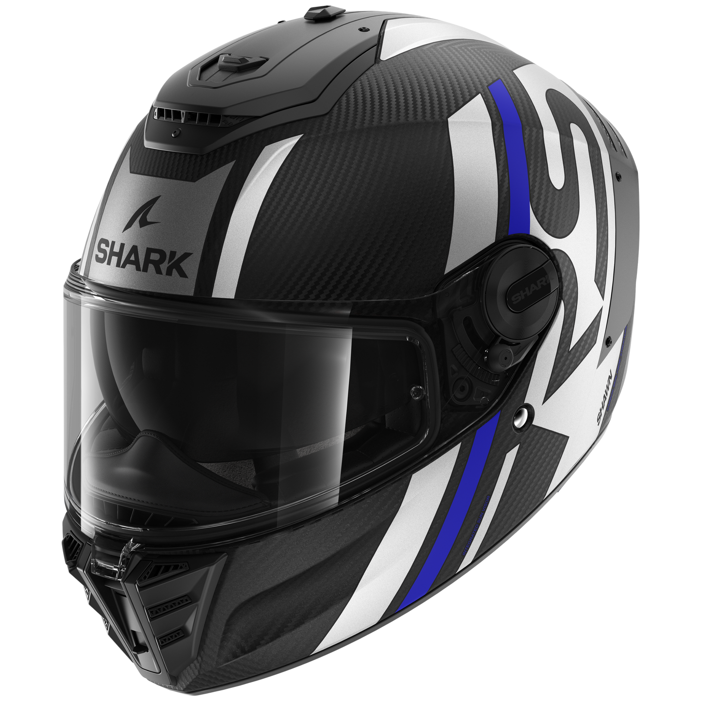 SPARTAN RS CARBON Shawn Matte Carbon Blue Silver