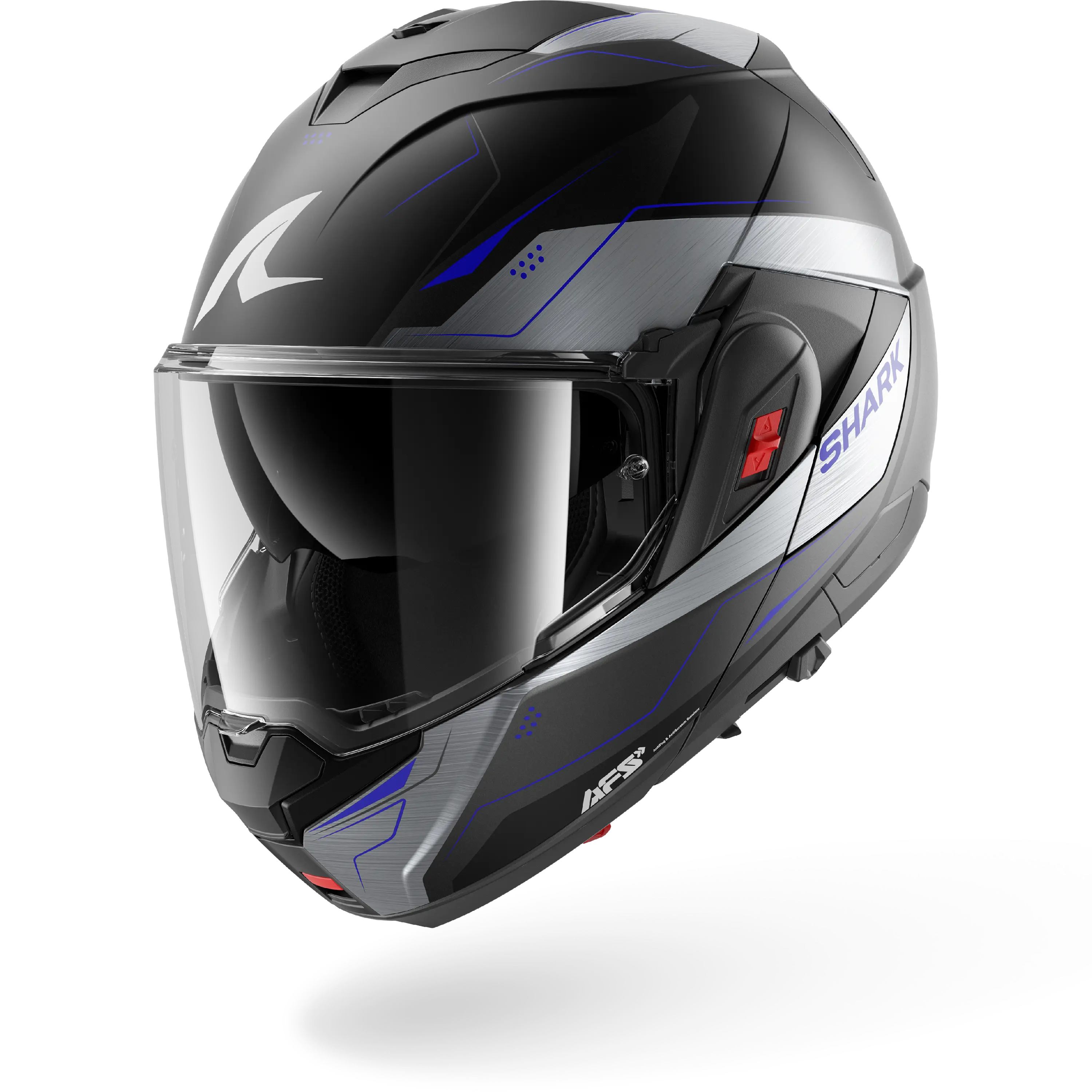 OXO MEKARIUM Matte Black Chrome Blue – Shark Helmets OXO MEKARIUM Matte Black Chrome Blue – Shark Helmets