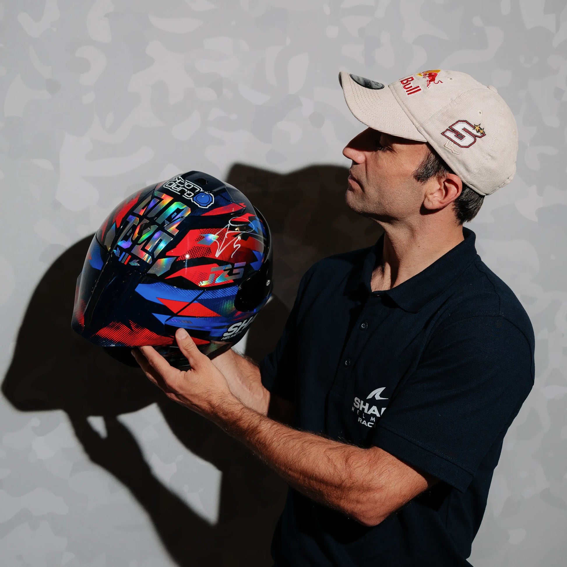 fahrradhelm hut-optik AERON ZARCO GP DE FRANCE Carbon Blue Chrom – Shark Helmets