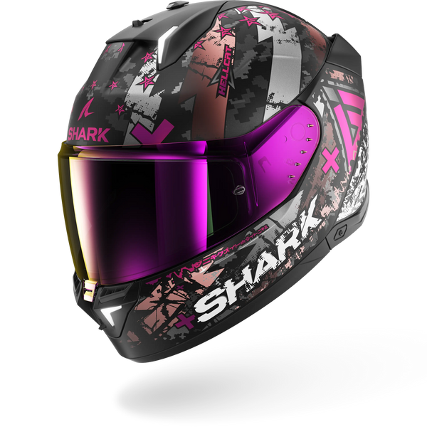 SKWAL i3 Hellcat Matte Black Chrome Purple – Shark Helmets