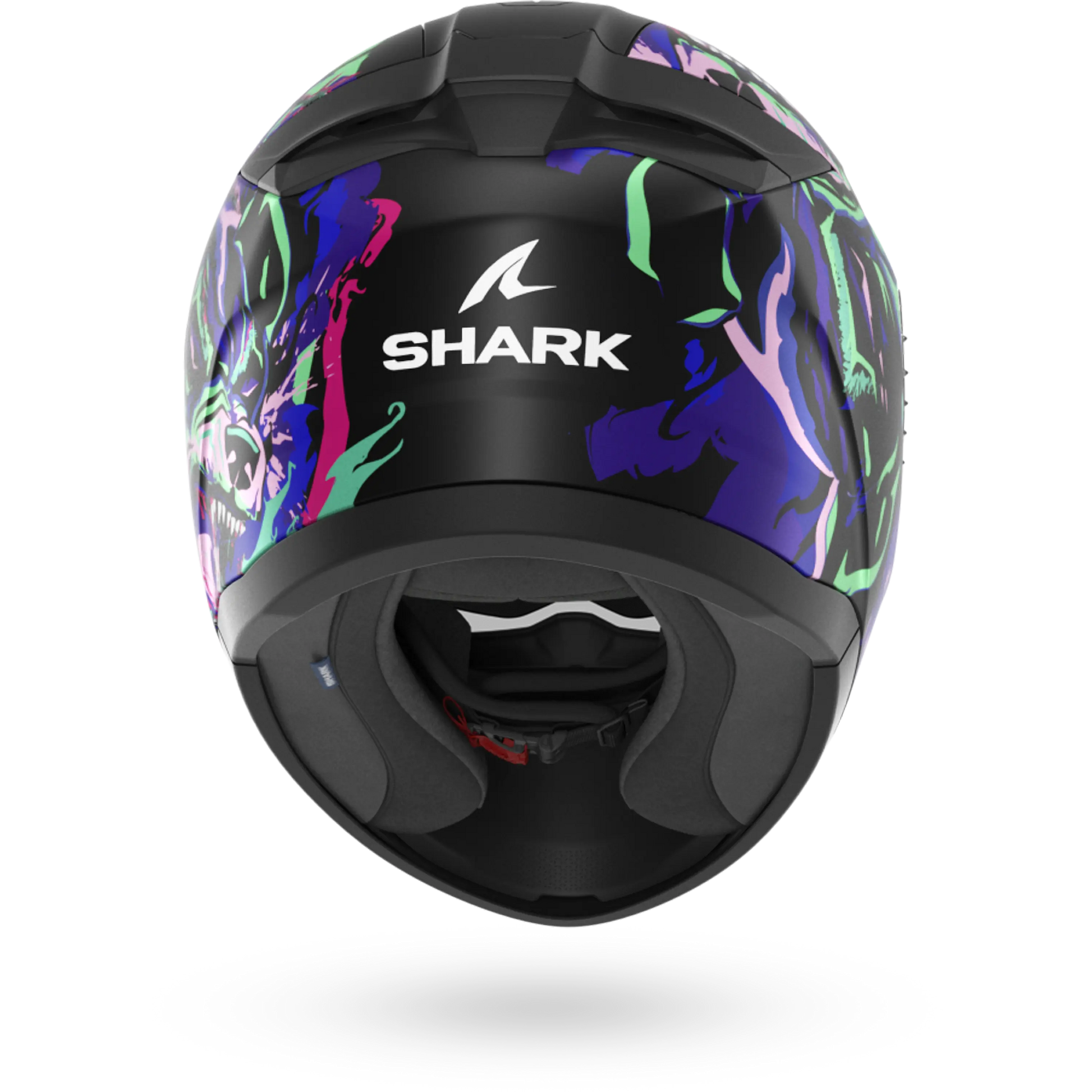 beast motorcycle helmet RIDILL 2 Raging Beast Matte Black Violet Green – Shark Helmets