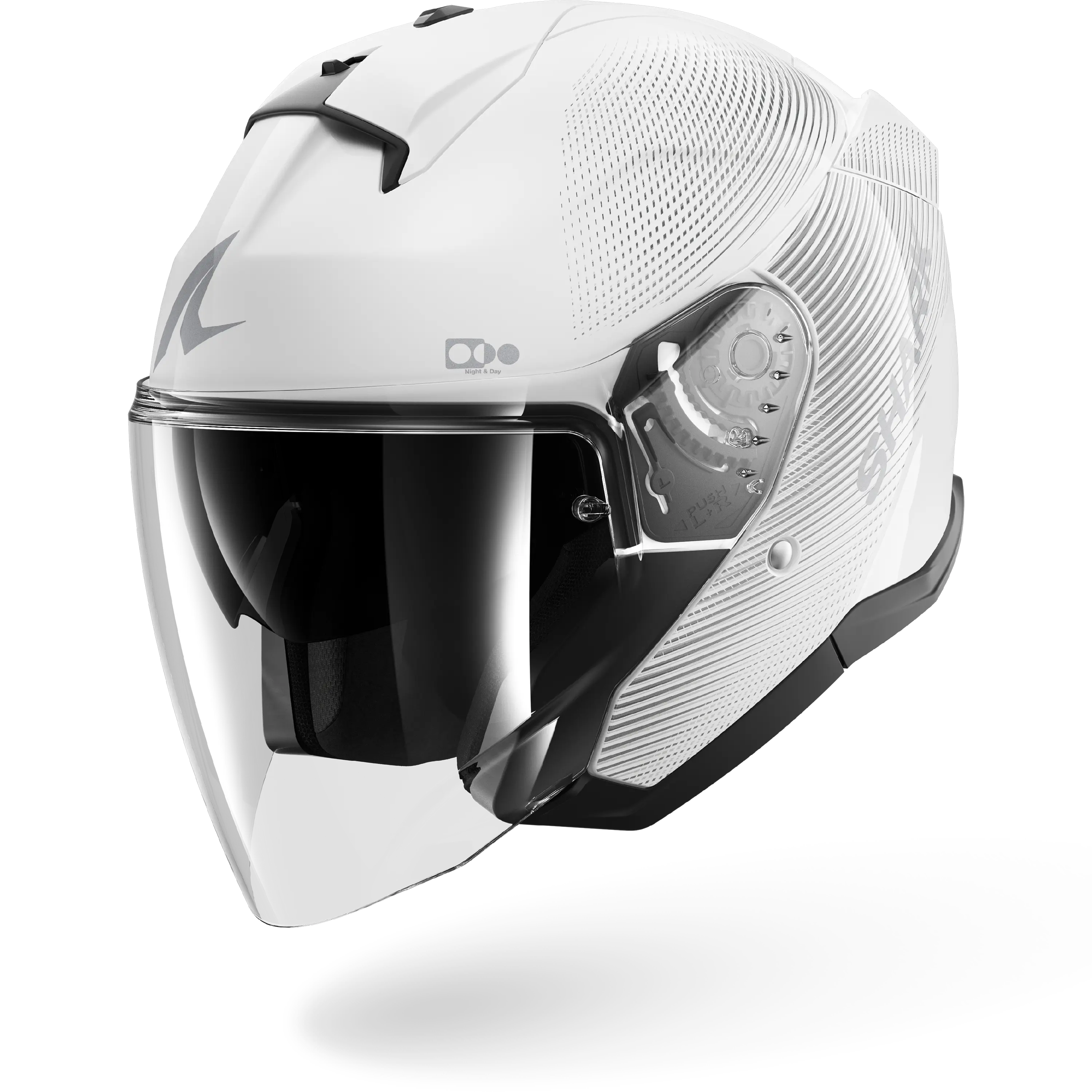 SHARK Skwal Jet Motorradhelm – Pearly White, Größe XL, ECE 22-06, Mit Pinlock 70 & Getöntem Visier