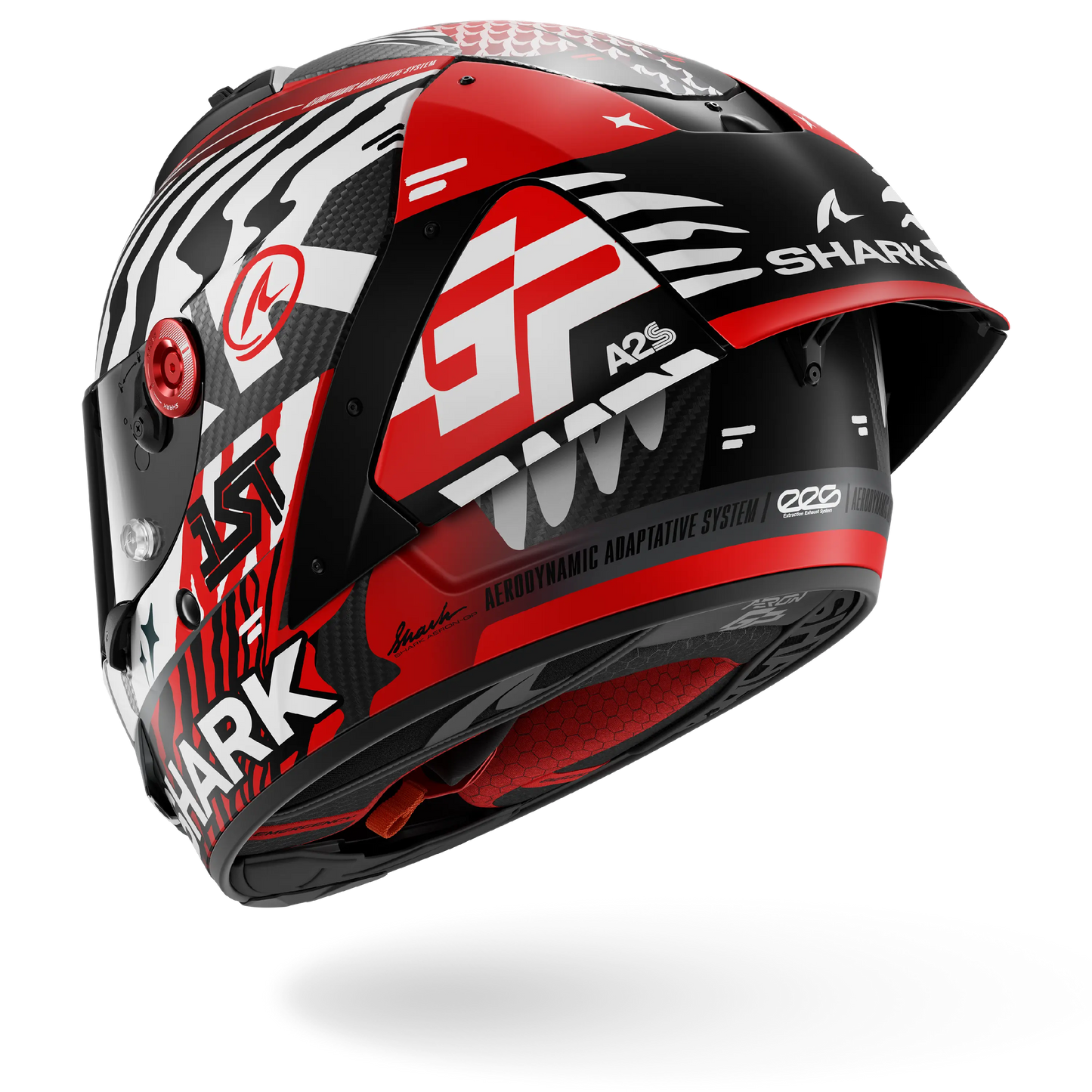 AERON GP FIM RACING #2 SPEED-FANCY Mat Carbon White Red