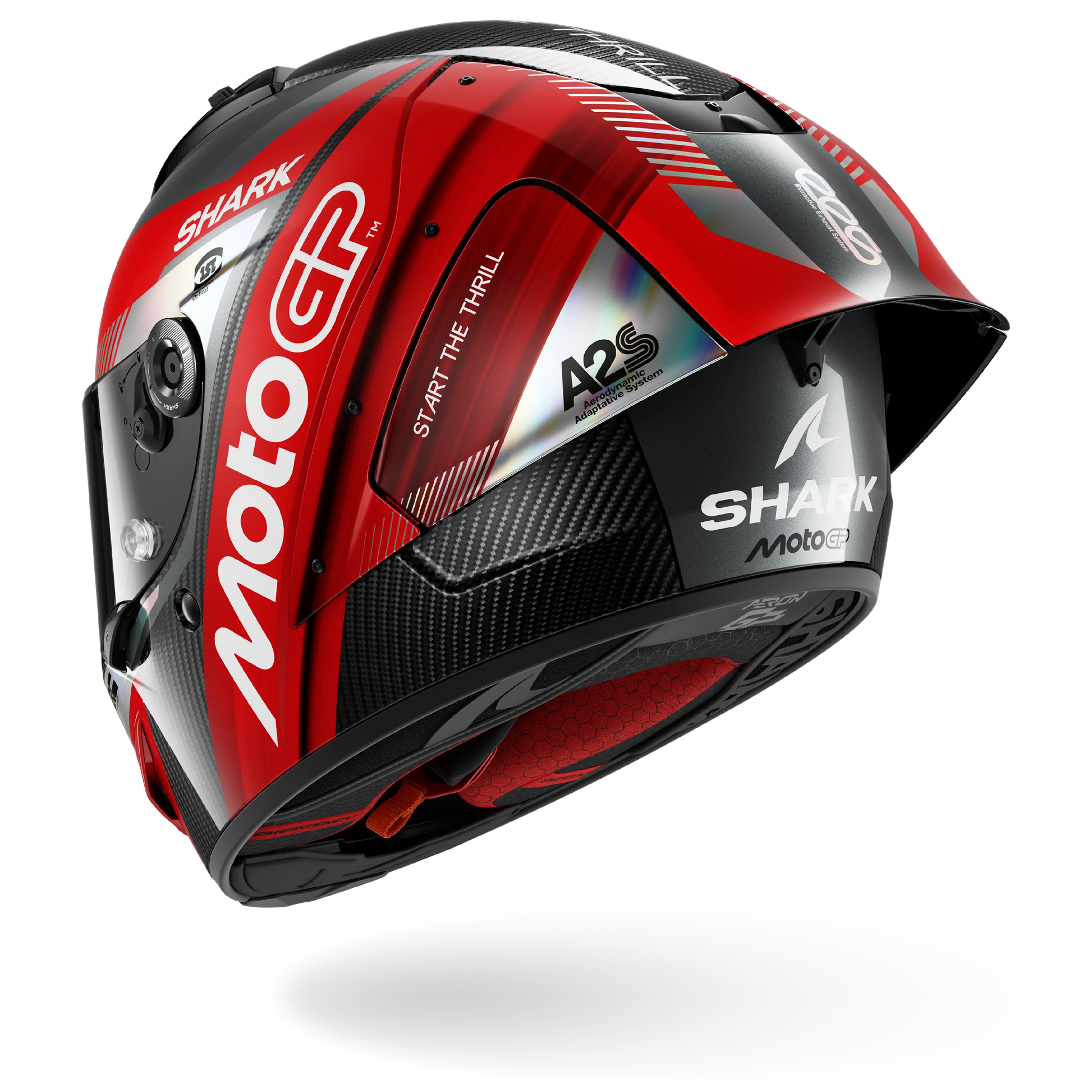 AERON GP FIM RACING #2 MOTOGP Carbon Red Chrome – Shark Helmets