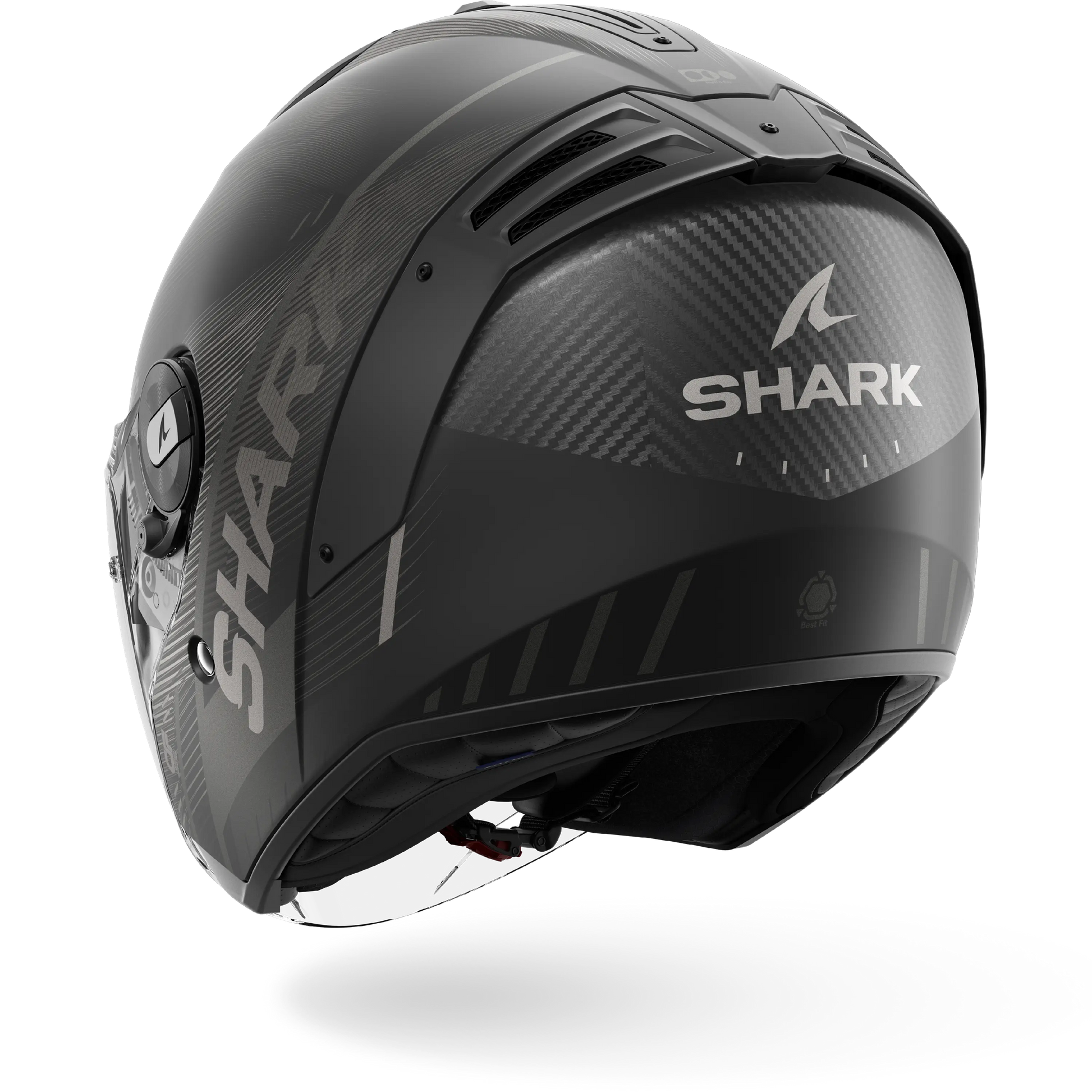 carbon motorcycle helmets RS JET CARBON SPEED-TECH Matte Carbon Anthracite Black – Shark Helmets