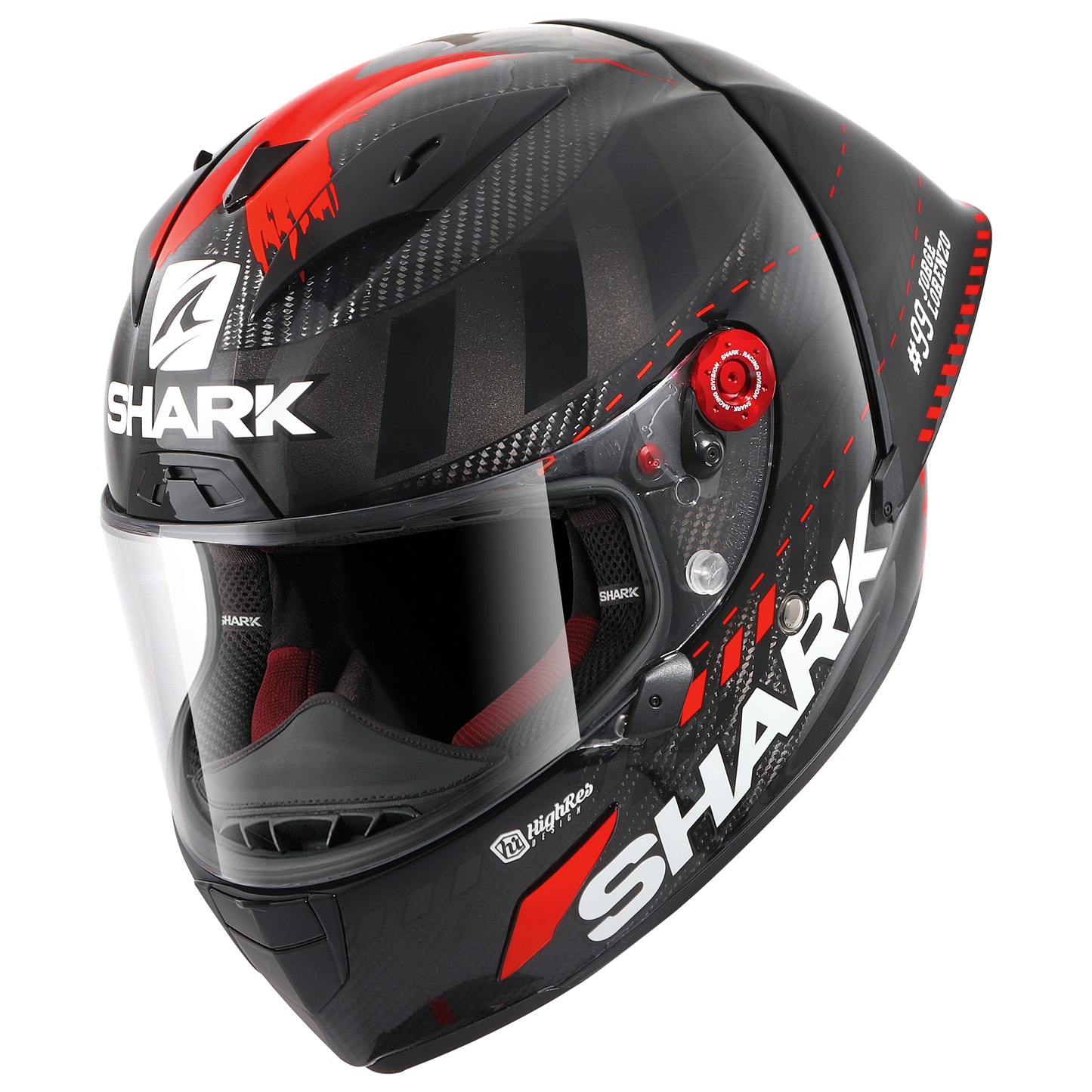 RACE-R PRO GP LORENZO WINTER TEST 99 Carbon Anthracite Red