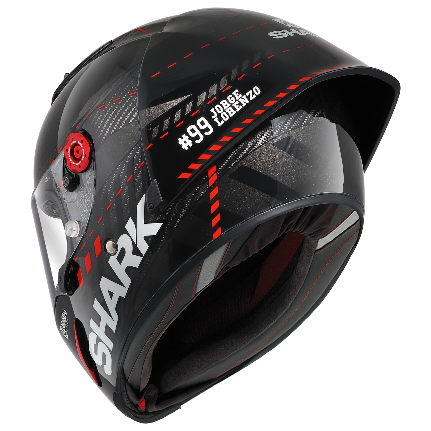 RACE-R PRO GP LORENZO WINTER TEST 99 Carbon Anthracite Red