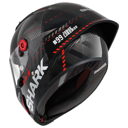 RACE-R PRO GP LORENZO WINTER TEST 99 Carbon Anthracite Red