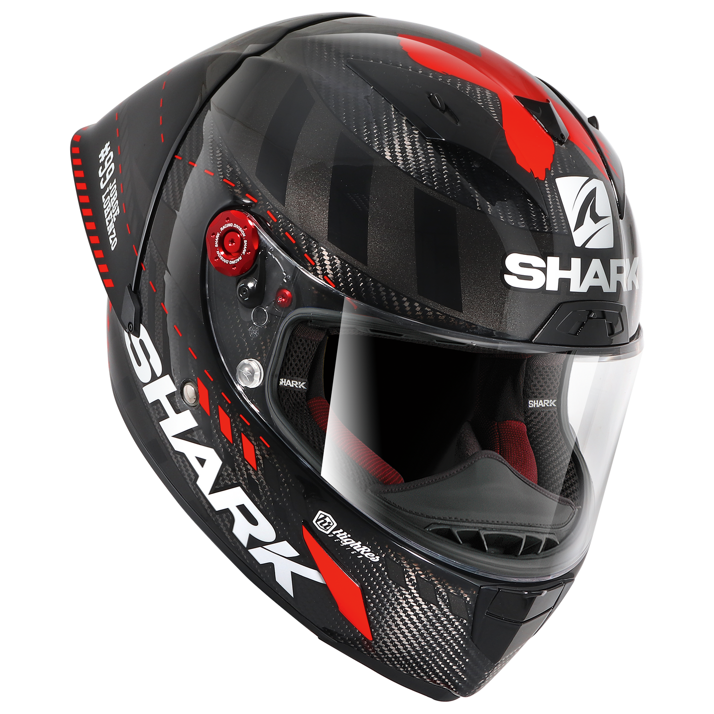 RACE-R PRO GP LORENZO WINTER TEST 99 Carbon Anthracite Red
