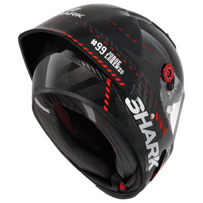 RACE-R PRO GP LORENZO WINTER TEST 99 Carbon Anthracite Red