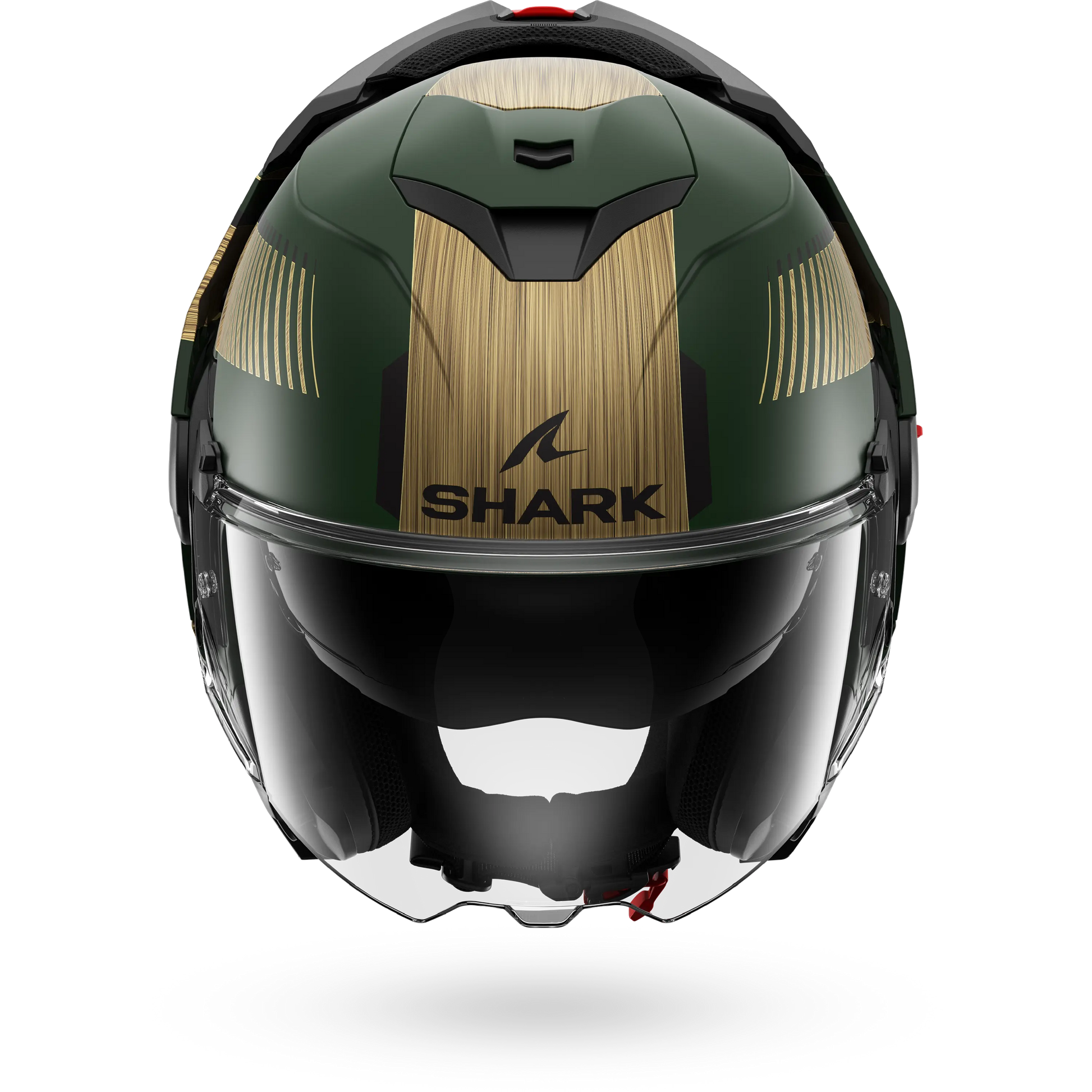 chrome gold motorcycle helmet OXO Sikter Matte Green Chrome Gold – Shark Helmets