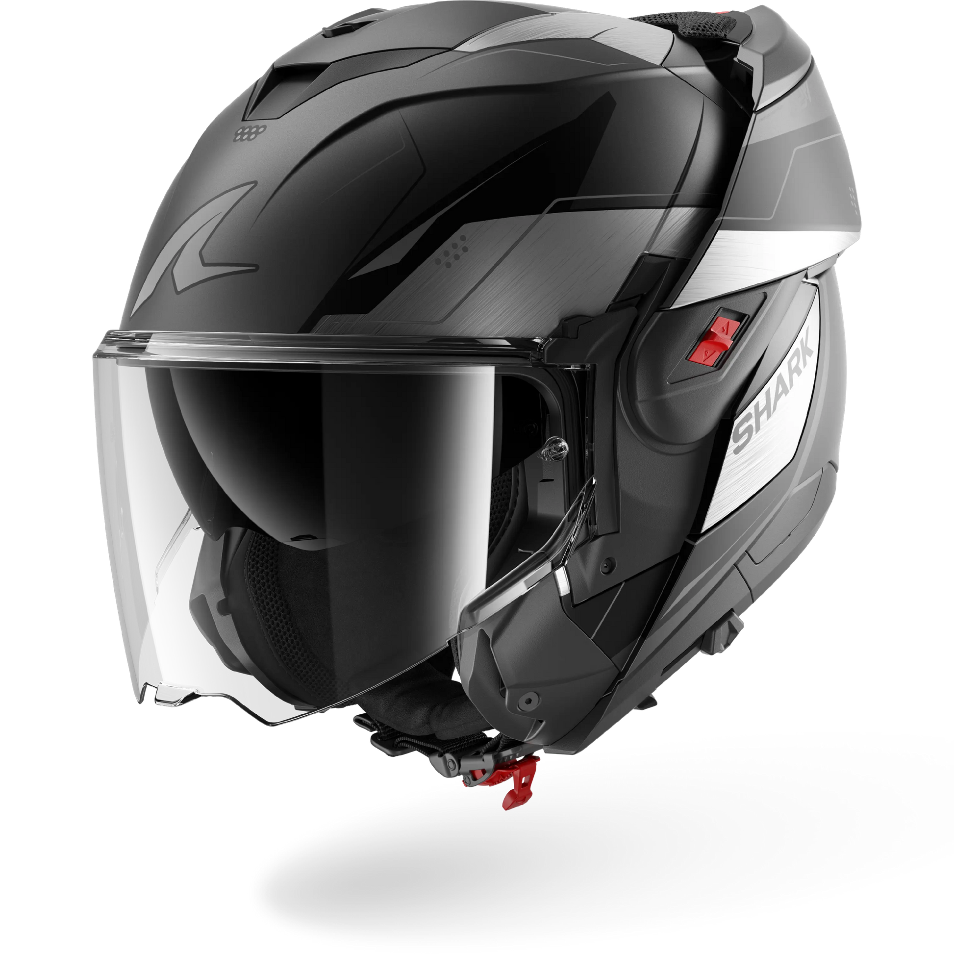 OXO MEKARIUM Matte Anthracite Chrome Black – Shark Helmets OXO MEKARIUM Matte Anthracite Chrome Black – Shark Helmets