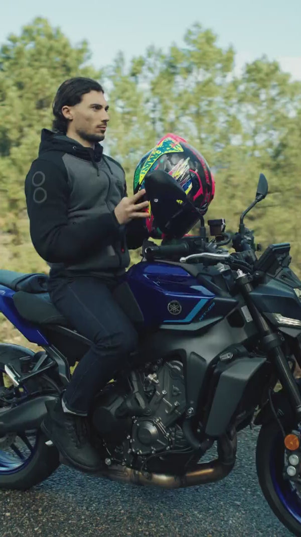 SHARK, Casque Moto Intégral Aeron Fawn Carbon Violet Yellow DVY